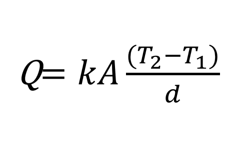 The formula for calculating thermal conductivity. - Grand-Tek