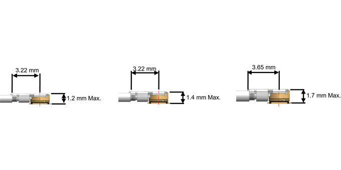 Grand=Tek I-PEX MHF Connectors Series Size Charts - Grand-Tek